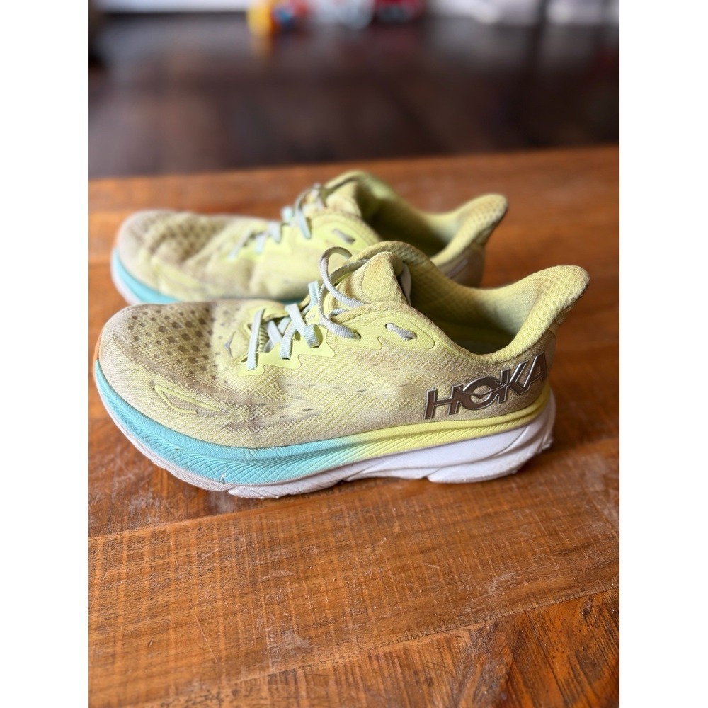 Hoka One One Clifton Women's Size 8D Wide - 1132211 Yellow Running Shoes Sneaker